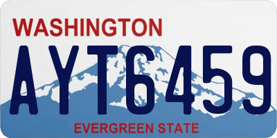 WA license plate AYT6459