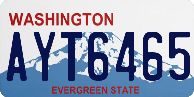 WA license plate AYT6465