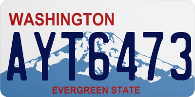 WA license plate AYT6473