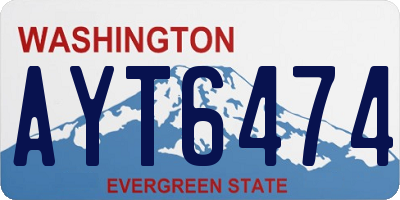 WA license plate AYT6474