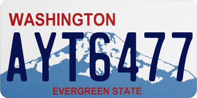 WA license plate AYT6477