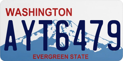WA license plate AYT6479