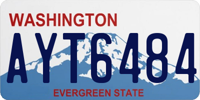 WA license plate AYT6484