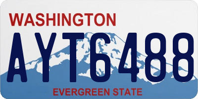 WA license plate AYT6488
