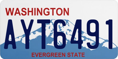 WA license plate AYT6491