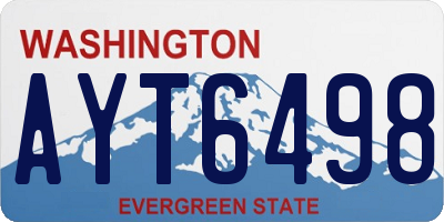 WA license plate AYT6498