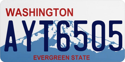 WA license plate AYT6505