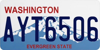 WA license plate AYT6506