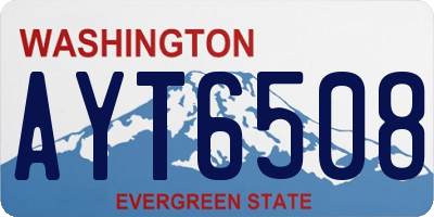 WA license plate AYT6508