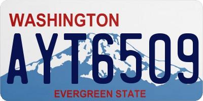 WA license plate AYT6509