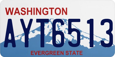 WA license plate AYT6513