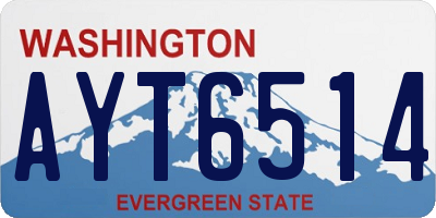 WA license plate AYT6514