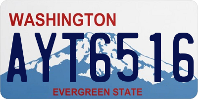 WA license plate AYT6516