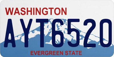 WA license plate AYT6520