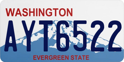 WA license plate AYT6522