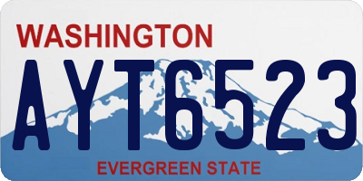 WA license plate AYT6523
