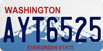 WA license plate AYT6525