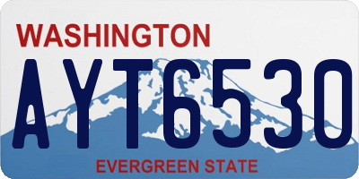 WA license plate AYT6530