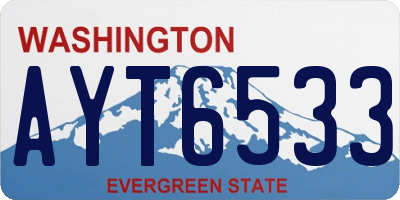 WA license plate AYT6533