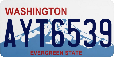 WA license plate AYT6539