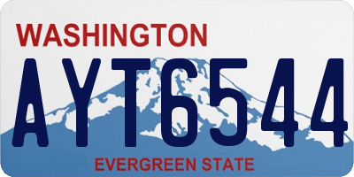 WA license plate AYT6544