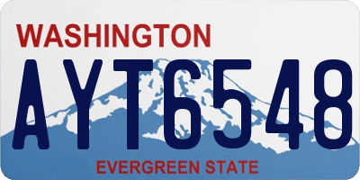 WA license plate AYT6548