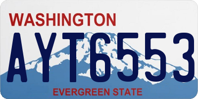 WA license plate AYT6553