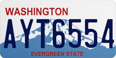 WA license plate AYT6554