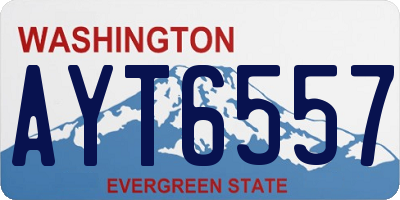 WA license plate AYT6557