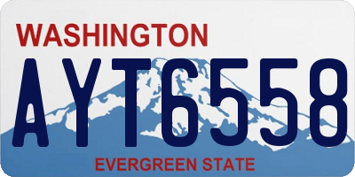 WA license plate AYT6558