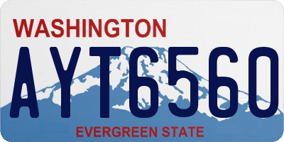 WA license plate AYT6560