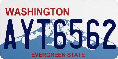 WA license plate AYT6562