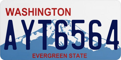 WA license plate AYT6564