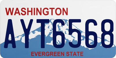 WA license plate AYT6568