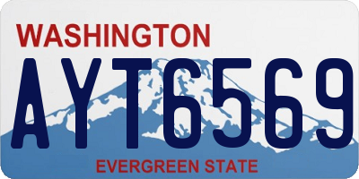 WA license plate AYT6569