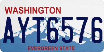 WA license plate AYT6576