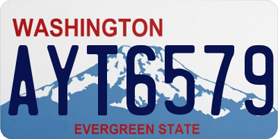 WA license plate AYT6579