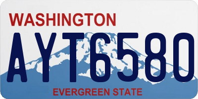 WA license plate AYT6580