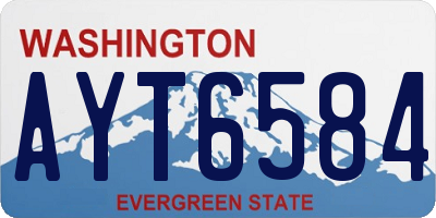 WA license plate AYT6584