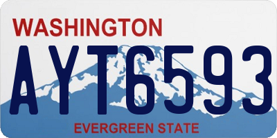 WA license plate AYT6593