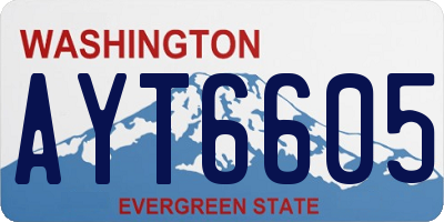 WA license plate AYT6605