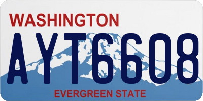 WA license plate AYT6608