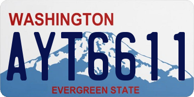 WA license plate AYT6611