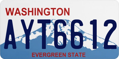 WA license plate AYT6612