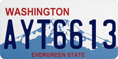 WA license plate AYT6613