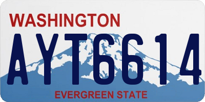 WA license plate AYT6614