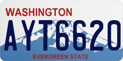 WA license plate AYT6620