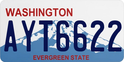 WA license plate AYT6622