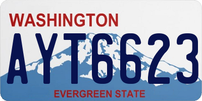 WA license plate AYT6623
