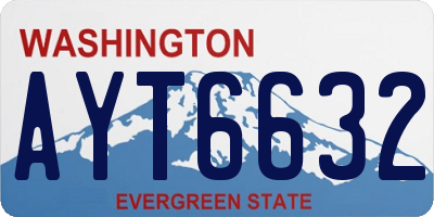 WA license plate AYT6632